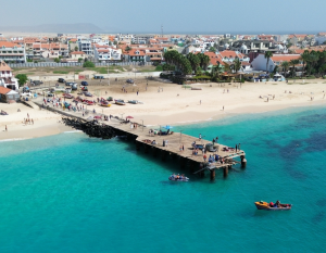 pier in Santa Maria op het eiland Sal