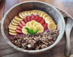 ontbijt bowl in Bali met mooie kleuren