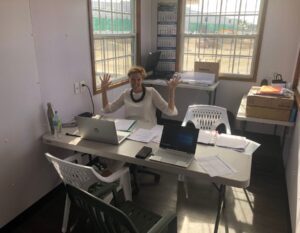 remote workplace of Maartje