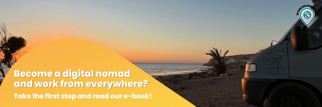 digital nomad life on the beach