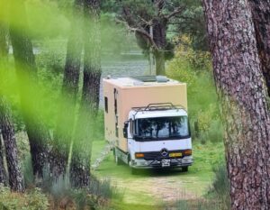 vanlife truck converted into tiny house