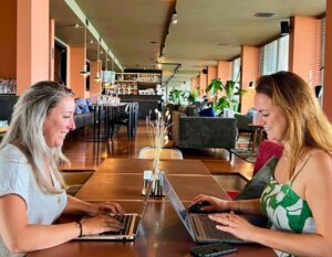 Alieke and Danielle at workation