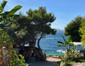 beach club in Ksamil in the green  