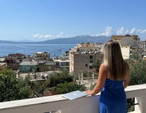 sea view in Sarande from laptop balcony