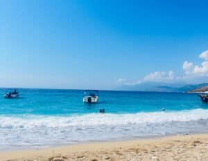 beach in southern Albania in Sarande