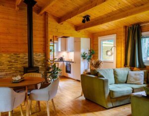 decoration of a cozy wooden forest cottage