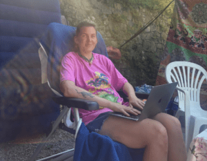 anna working remotely