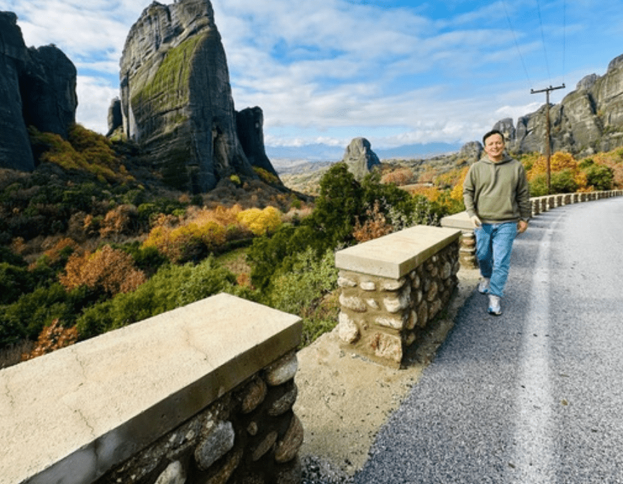 wesley aan het wandelen in griekenland 