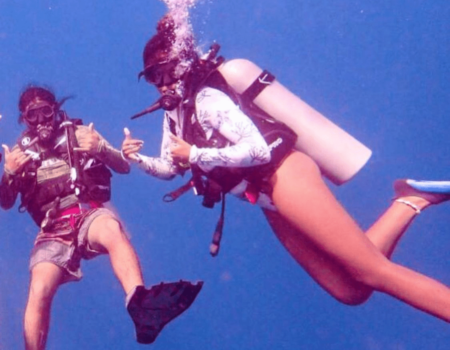 brendy aan het duiken