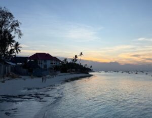 sunset beach in zanzibar