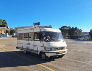 Pim works remotely from a camper van in Portugal