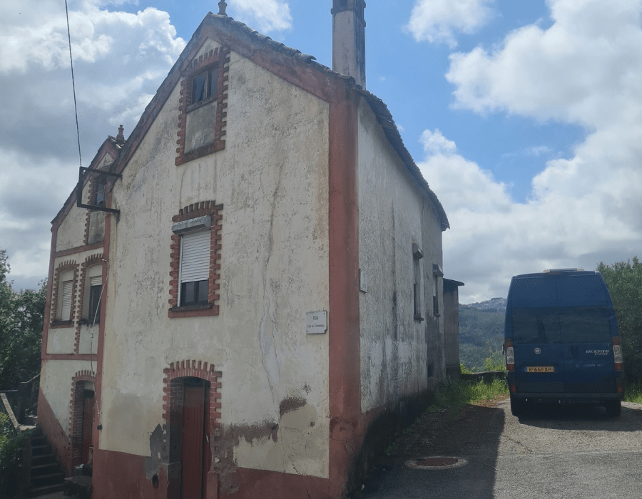 camper next to the house