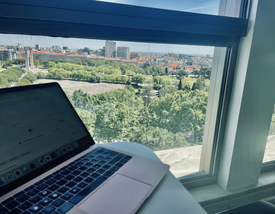 view from nienkes laptop