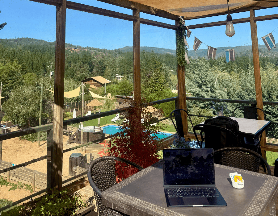 remote werken met een uitzicht