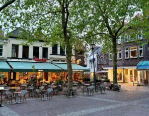 terrace of the wine house in zwolle