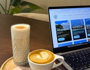 coffee and laptop