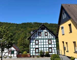 typisch duitse huisjes in dorp Einruhr